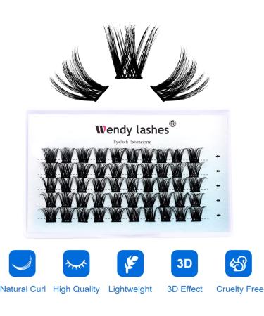 D Curl Cluster Lashes 0.07mm 15mm | Reusable Soft Wide Stem Eyelash Extensions - Buy Online on GoSupps.com