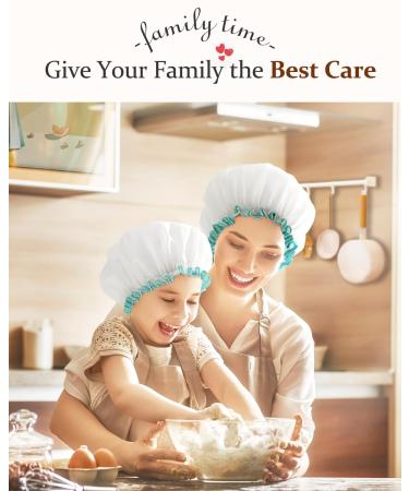 Mikimini White Shower Hood for Women & Girls - 2-Pack Double Waterproof Reusable & Washable Soft & Convenient - Buy Online on GoSupps.com