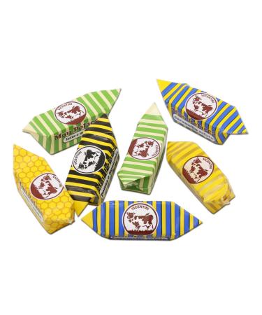 KDJMDL Assorted Polish Soft Candies 400g - Soft candies with the following flavors: traditional milk milk and honey milk and mint cream and licorice salted caramel