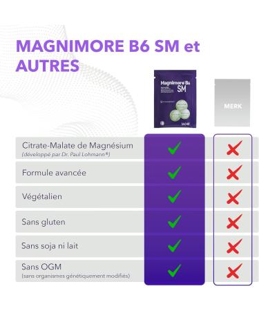  Magnimore B6 SM - Magnesium Citrate Malate with Active Vitamin B6 (P5P) - For Energy Muscle Recovery Nervous Health & Vitality - 30 Sachets - Buy Online on GoSupps.com
