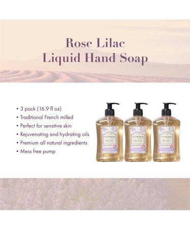 A LA MAISON Rose Lilac Liquid Hand Soap - Triple French Milled Natural Moisturizing Soap (3 Pack 16.9 oz Bottles) - Buy Online on GoSupps.com