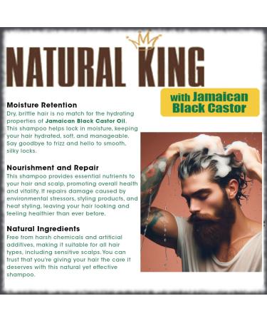 Natural King Jamaican Black Castor Shampoo & Pro-Growth Hair Oil Set - Nourish & Boost Hair Growth (33.8 oz + 7.1 oz) - International Shipping Available - Buy Online on GoSupps.com