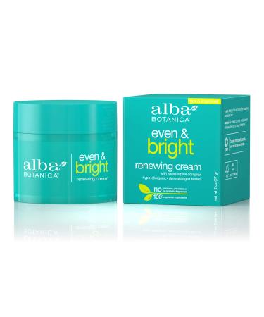 Alba Botanica Even and Bright Renewal Cream 2 Fl. Oz (Packaging May Vary) 2 Fl Oz (Pack of 1) - Buy Online on GoSupps.com