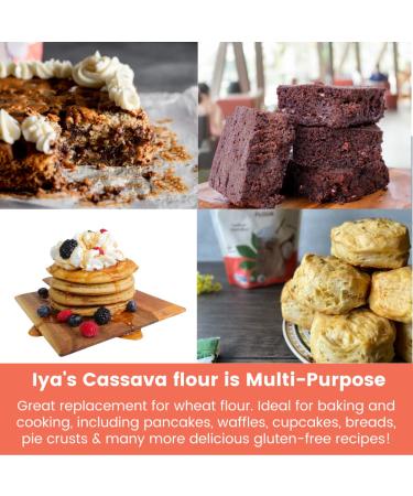Iya's All Natural Cassava Flour - Grain-Free, Certified Gluten-Free, Non-GMO, Kosher Baking Flour - 100% Yuca Root All-Purpose Wheat Flour Substitute - 5 lb Pack - Buy Online on GoSupps.com
