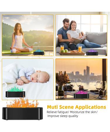 Flames Aroma Diffuser - 7 Color Light Humidifier & Fragrance Oil Diffuser for Home Office & Kids - Automatic Timer & Waterless Switch-off - Black - Buy Online on GoSupps.com