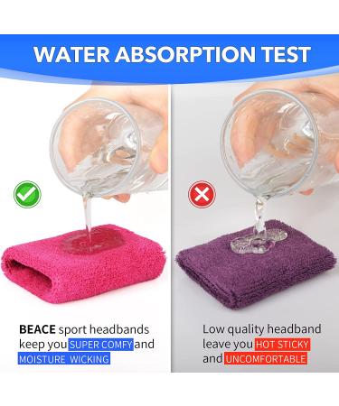 BEACE Sweatbands - Moisture Wicking Wristband for Men & Women | Ideal for Tennis, Basketball, Running, Gym | Black/White/Gray - Buy Online on GoSupps.com