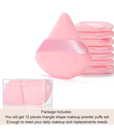 KINGMAS 12-Piece Triangle Powder Puff Set - Super Soft Dual-Use Makeup Sponges in Pink - Buy Online on GoSupps.com