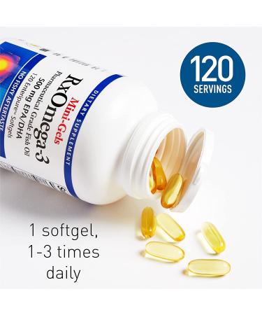 Natural Factors RxOmega-3 Mini-Gels 500 mg - 120 Enteric Softgels for Heart & Joint Health - Buy Online on GoSupps.com