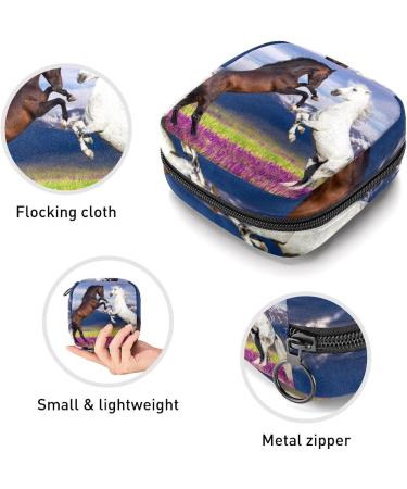 Anna Cowper Horse Pattern Sanitary Napkin Storage Bag - Multi-colored | Portable Period Bag for Women & Teens - Buy Online on GoSupps.com