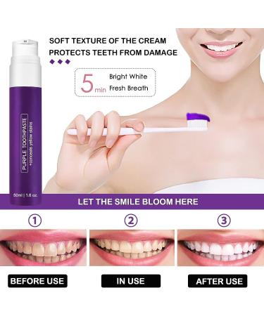 Purple Teeth Whitening Gel for Sensitive Teeth - Reduce Yellow Stains and Stop Tooth Sensitivity - Buy Online on GoSupps.com