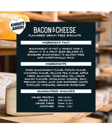 KAHOOTS Grain Free Bacon & Cheese Dog Biscuits | Premium All-Natural Small Batch Bacon & Cheese Treats (1lb) - Buy Online on GoSupps.com
