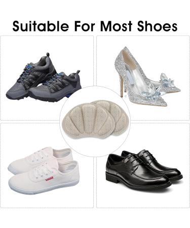 Molain 4 Pairs Self-Adhesive Heel Cushion Inserts - Anti-Slip Shoe Pads for Loose Shoes - Nude Heel Grips for Women and Men - Buy Online on GoSupps.com