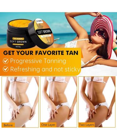 MXNSLWA Intensive Brown Tanning Gel 50g - Natural Tan Accelerator with Carrot Oil for Sunbeds & Outdoor Sun - Buy Online on GoSupps.com