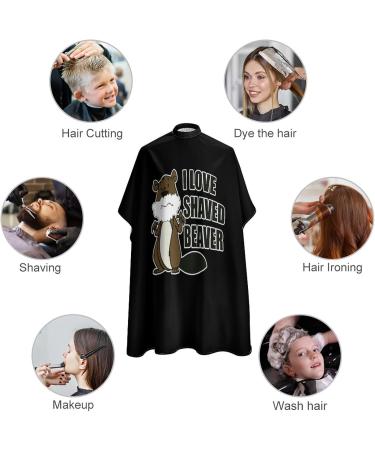I Love A Shaved Beaver Mini Haircut Cape - Water Resistant Hair Styling Gown for Men & Women - Salon Essential - Buy Online on GoSupps.com