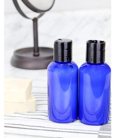 4oz Cobalt Blue Plastic Squeeze Bottles (6 pack) - BPA-Free Containers for Shampoo, Lotions, Body Soap - Disc Top Flip Cap - 4oz Cobalt Blue - Buy Online on GoSupps.com