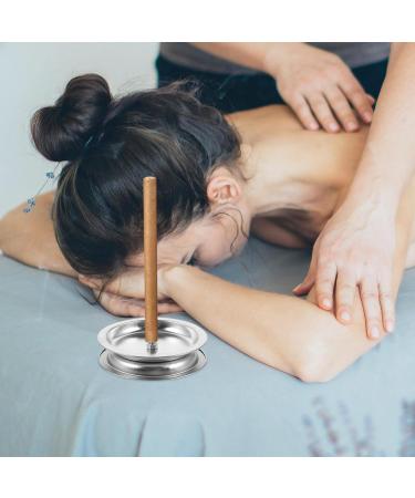 Fomiyes 2-Piece Moxibustion Stick Burner | Stainless Steel Base for Moxa Sticks | Incense Holder Frame - Buy Online on GoSupps.com