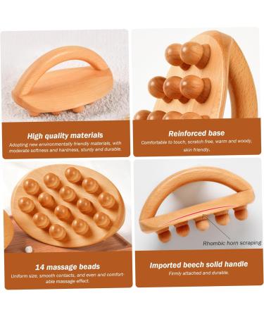 Wood Therapy Massage Tool Set - 1 Piece Wood Roller for Lymphatic Drainage & Cellulite Massage | Enhance Body Shaping & Gua Sha Benefits - Buy Online on GoSupps.com