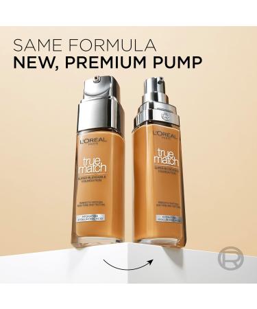  L'Oreal Paris L'Or al Paris True Match Foundation 8.5N Natural Coverage Foundation with Hyaluronic Acid & SPF 15 30 ml Vegan - Buy Online on GoSupps.com