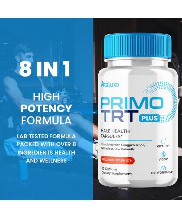 Primo TRT Pills PrimoTRT Maximum Strength Supplement Capsules Primol PrimeTRT Advanced Formula Premium Prime Performance Blend All Natural Ingredients PrimaTRT Energy Reviews (60 Capsules) - Buy Online on GoSupps.com
