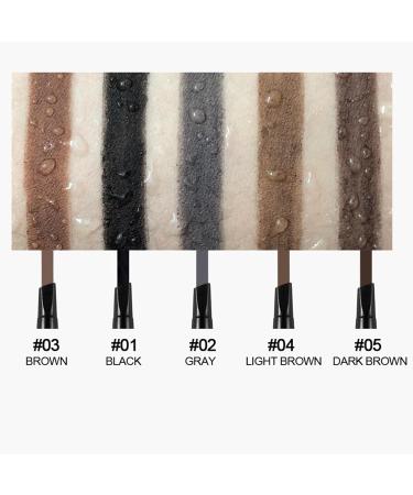 LXZJJM Eyebrow Pencil Brow Automatic Pencil Dual-ended Auto Rotating Eyebrow Pencil with Brush Waterproof Non-Smudge Triangle Eyebrow Pencil (2pcs 02# Grey) - Buy Online on GoSupps.com