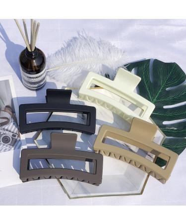 Nahalesy 5 Extra Large Claw Clips for Thick Hair - Strong Grip Matte Big Hair Clips - 4PCS XL Claw Clips for Thick Long Hair - Neutral Jumbo Claw Clips - Buy Online on GoSupps.com