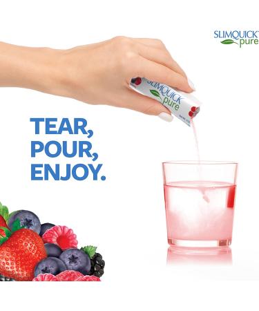 Slimquick Pure 3x Extra Strength Mixed Berry Drink Mix for Women - Metabolism Support, Appetite Control, Weight Goals, AlloPure Green Tea, Caffeine, Chaste Tree, Rhodiola Extract - 26 Count - Buy Online on GoSupps.com