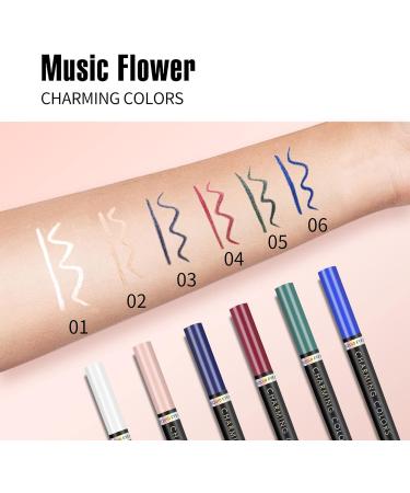 Music Flower Coloured Waterproof Liquid Eyeliner Pencil - Smudge-Proof & Long-Lasting | Multiple Shades Available | Easy Control Flexible Pencil - Buy Online on GoSupps.com