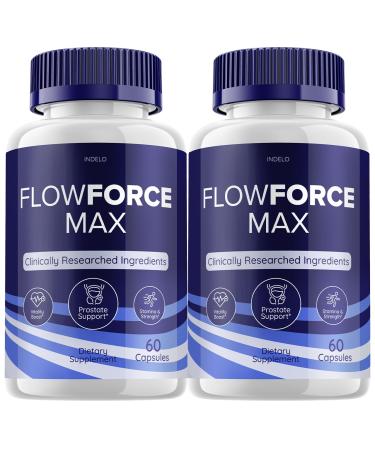 (2 Pack) FlowForce Max Supplement Advanced Energy Supplement for Men Flow Force Max Supplements Flowforce Max for Men Health Supplement FlowForce Max Reviews (120 Capsules)