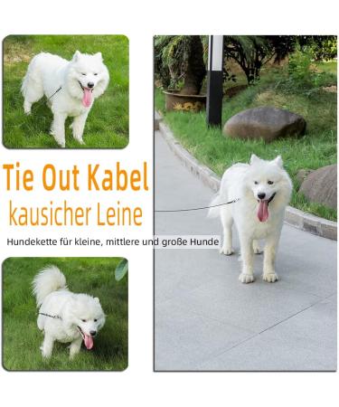 Mi Metty Tie-Out Line for Dogs | Durable Kausproof Dog Cable | 20ft (6m) for Medium to Large Dogs - Ideal for Farms | Shop Internationally - Buy Online on GoSupps.com