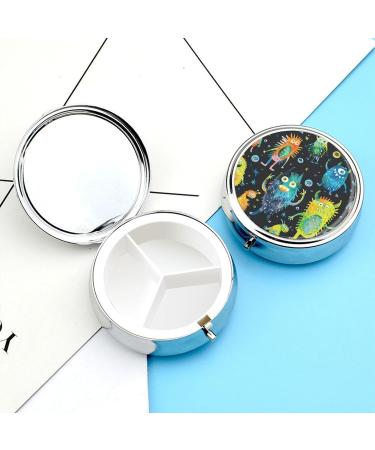 Buy Portable 3 Compartment Pill Box Travel-Friendly Medicine Organizer with Star & Bubble Design for Handbag & Pocket - Buy Online on GoSupps.com