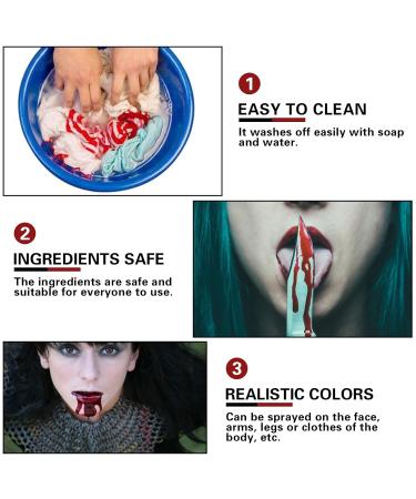Ultimate Halloween Makeup Kit | Washable Fake Blood Spray & Gel | Special Effects Vampire & Zombie SFX Cosplay - Buy Online on GoSupps.com
