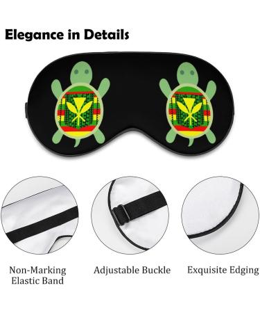 Tribal Kanaka Maoli Flag Turtle Sleep Mask - Adjustable Strap for Sleeping, Travel, and Nap - Men and Women - Buy Online on GoSupps.com