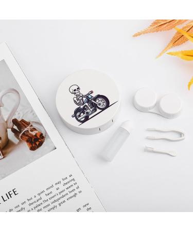 Portable Motorcycle Rider Contact Lens Travel Kit - Cute Contact Box with Mirror for Outdoor Use - Buy Online on GoSupps.com