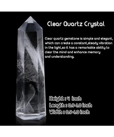 Large Clear Quartz Crystal Point Hexagonal Wand - Natural Gemstone for Reiki Balancing & Meditation - Witchcraft Supply - 1PC Z - Buy Online on GoSupps.com