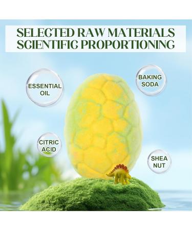 Bezavea 6 Pack Bath Bombs for Kids with Surprise Dinosaurs Toys Inside Handmade Large Bath Bombs Gift Set Natural Essential Oil SPA Bath Fizzies Set Christmas Birthday Gifts for Boys Girls - Buy Online on GoSupps.com