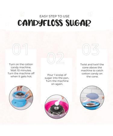 Baking Beauty and Beyond Premium Cola Flavour Floss Sugar 800g - Bulk Cotton Candy Flossing Sugar with Natural Ingredients for Every Occasion - Buy Online on GoSupps.com