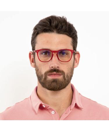 Muunel High Index Glasses 1.6 - Ultra-slim William Ultimate Thin Black Frame for Men Essilor AR Coating Power Red -2.0 x - International Shipping Available - Buy Online on GoSupps.com