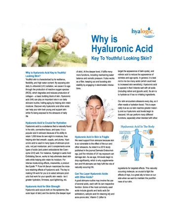 Hyalogic Lactic Acid 10% Serum Exfoliating Face Serum with Hyaluronic Acid & Essential Oils for Radiant Skin | Non-Abrasive 1 fl. oz - Buy Online on GoSupps.com