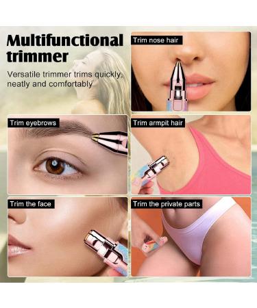 2 in 1 Facial Hair Remover for Women | Rechargeable Epilator & Trimmer for Face, Eyebrows, Upper Lip & Nose | Lady Shavers for Smooth Skin - Buy Online on GoSupps.com