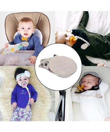 30-Pack Round Metal Pacifier Clamps | Rust-Proof Stainless Steel Teething Braces for Kids - Buy Online on GoSupps.com