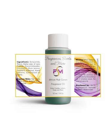 African Musk Green Fragrance Oil - 1 Fl Oz | Premium Aroma Oil for International Shipping - Buy Online on GoSupps.com