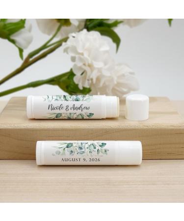 Personalized Lip Balm Favors Wedding Favors Bridal Shower Favor Greenery Wedding Favors Lip Balm Party Favors (Set of 24) - Buy Online on GoSupps.com