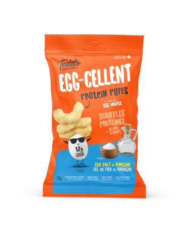 EGG-CELLENT Protein Puffs - Sea Salt & Vinegar 33g (Pack of 1)