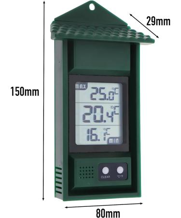 Digital Min Max Thermometer for Greenhouses | Accurate Temperature Measurement & Recording | Essential Garden Accessories - Buy Online on GoSupps.com