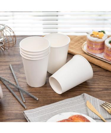 YEEHAW 12 oz White Disposable Paper Coffee Cups - 300 Pack | Ideal for Coffee, Hot/Cold Beverages | Cafes, Bistros, Businesses - Buy Online on GoSupps.com