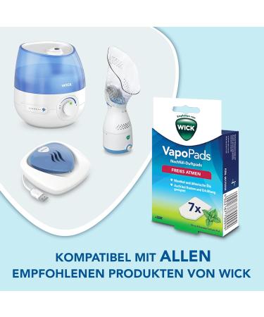 Wick Vapopads Menthol - 7 Pack Fragrant Essential Oil Pads for Humidifiers Inhalators & Diffusers | Soothing Vapors for Cold & Runny Nose - VH7 VP Menthol - Buy Online on GoSupps.com