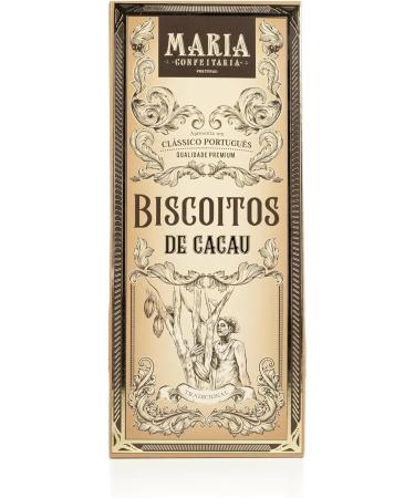 Fifth of Jugais Cocoa cookies Maria Confeitaria Box of 150g Handmade Ideal for tea or coffee Gourmet product of Portuguese origin