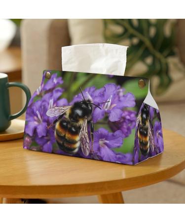 Tissue Box Cover Tissue Box Holder Bee in The Garden Print Tissue Holder Travel Tissue Packs Facial Paper Holder Decorative Holder - Buy Online on GoSupps.com