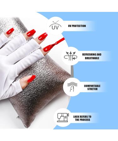Shop UV Shield Gloves for Nail Care | Manicure & Nail Art Protection - White UV Protection Gloves - Buy Online on GoSupps.com