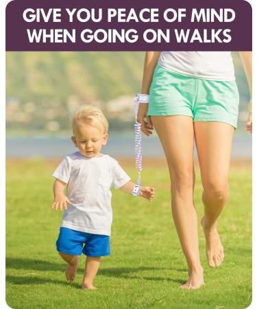 LilKisThk Child Leash Backpack 2 Pack - Toddler Safety Harness with Key Lock - Baby Anti Lost Wrist Links - Blue+Purple - Buy Online on GoSupps.com